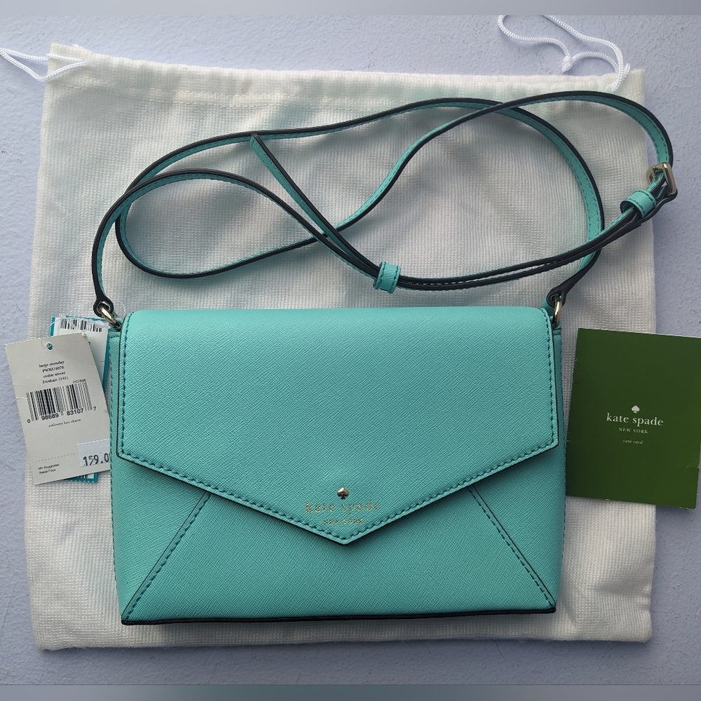 KATE SPADE NWT Turquoise envelope crossbody